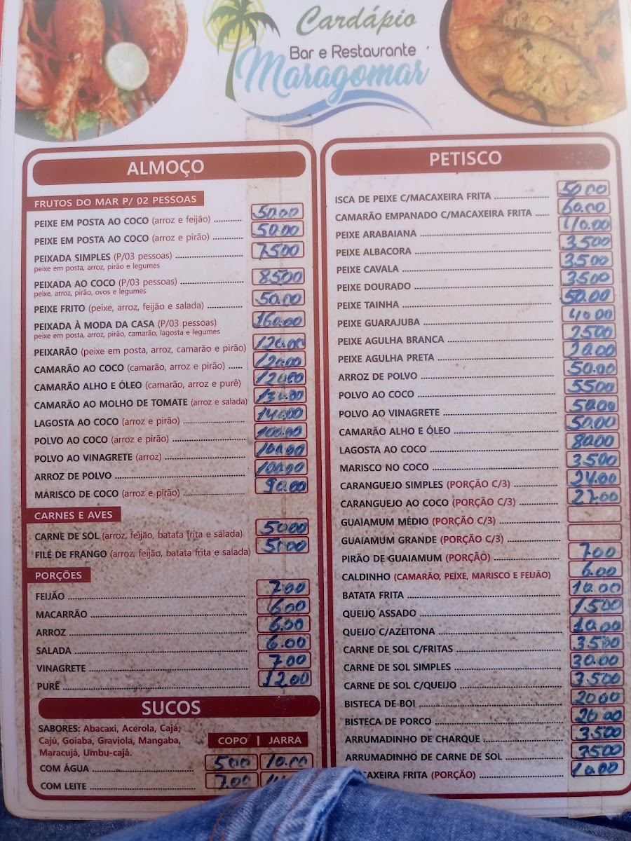 Menu Maragomar Bar E Restaurante.-4